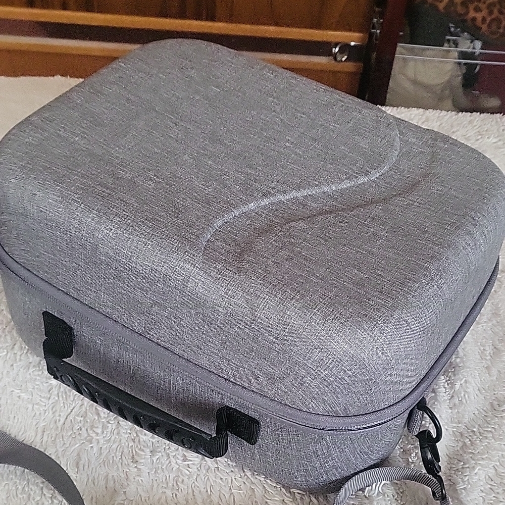 Gray Structured Travel Case with Carry Handle